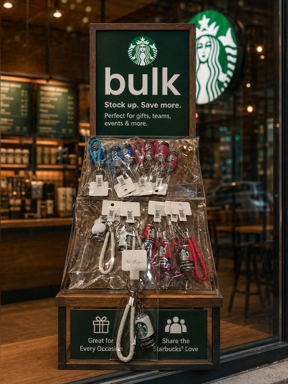 BULK Starbucks Keychain/Wristlet Gift Set